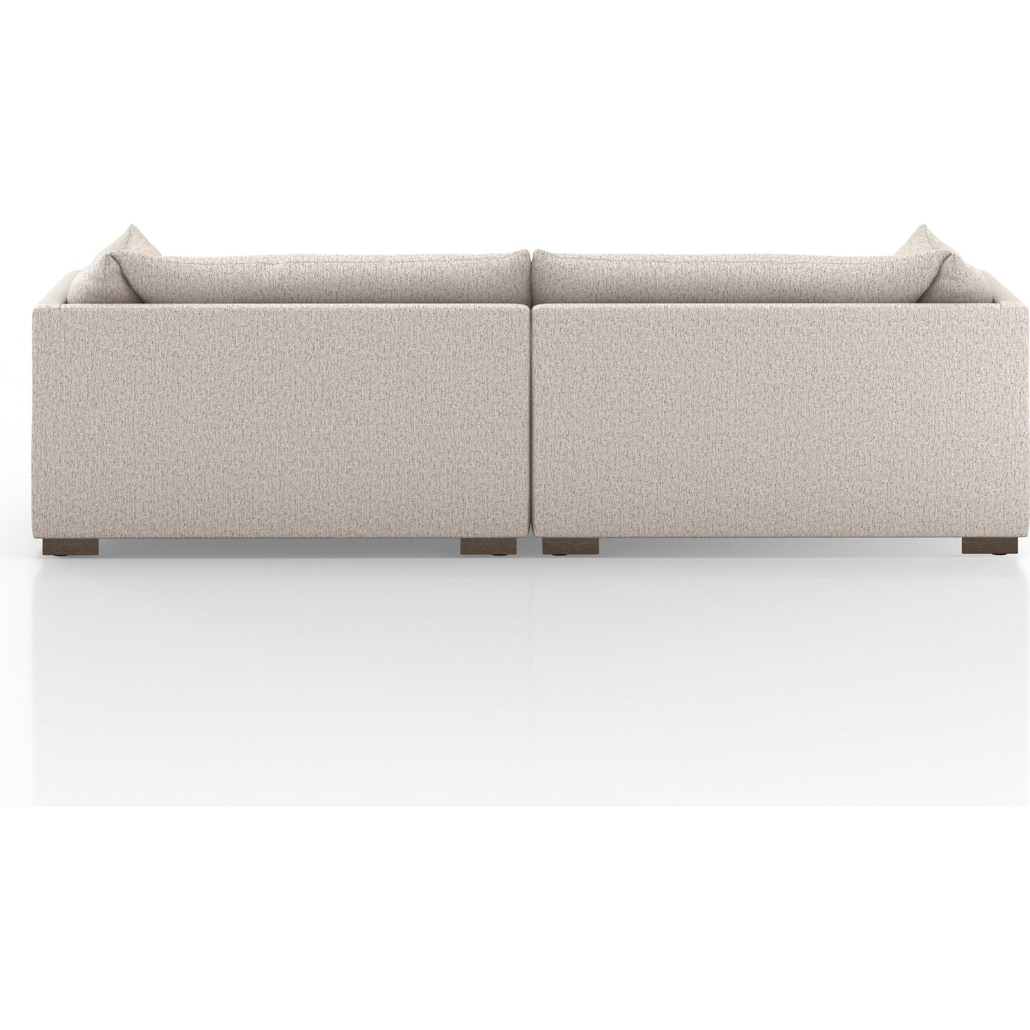 008 SI-1800234 | Additional Silo | Westwood Double Chaise Sectional by Four Hands in bayside pebble. Made from 42% polyester, 24% polypropylene, 20% cotton, 14% viscose (rayon), solid banak, solid pine in a transitional style.