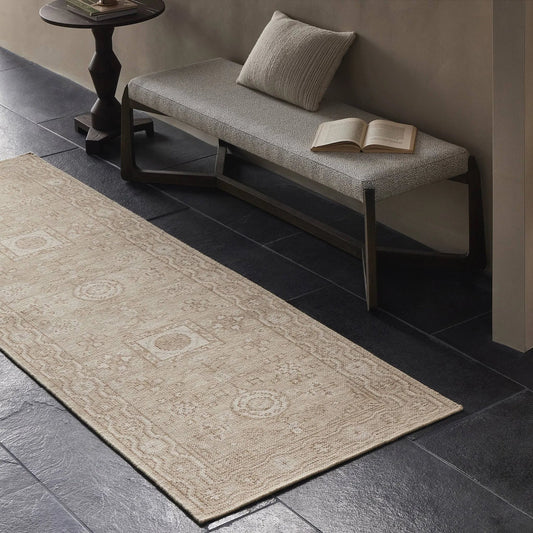 Cortona Hand Knotted Rug by Four Hands. Made from 60% wool, 40% cotton in a unique style.