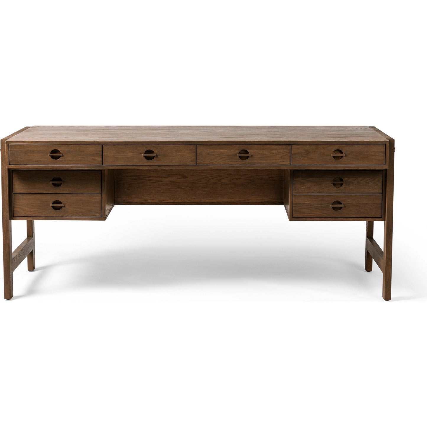 005 SI-1977635 | Additional Silo | Oakley Desk by Four Hands in dark toasted oak. Made from oak veneer in a modern style.