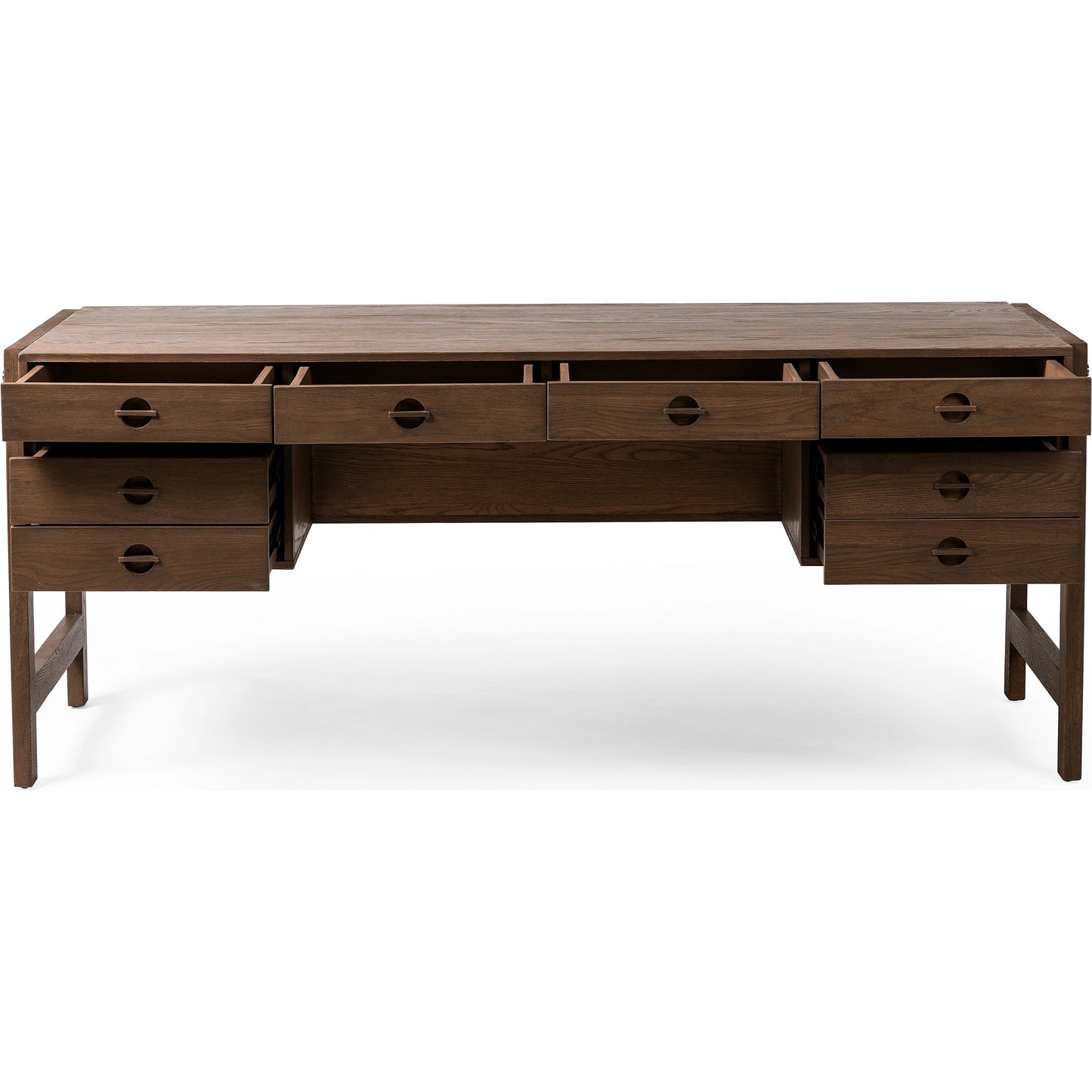 012 SI-1977635 | Additional Silo | Oakley Desk by Four Hands in dark toasted oak. Made from oak veneer in a modern style.