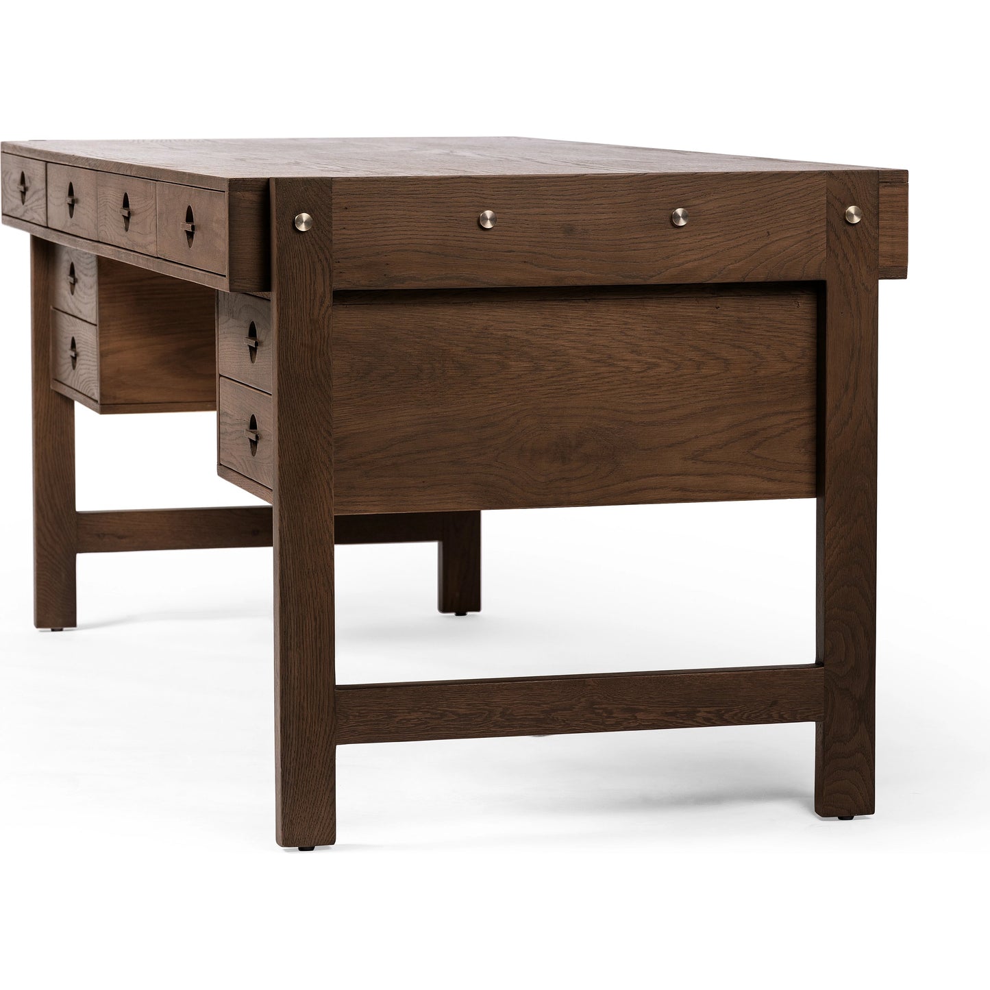 003 SI-1977635 | Additional Silo | Oakley Desk by Four Hands in dark toasted oak. Made from oak veneer in a modern style.