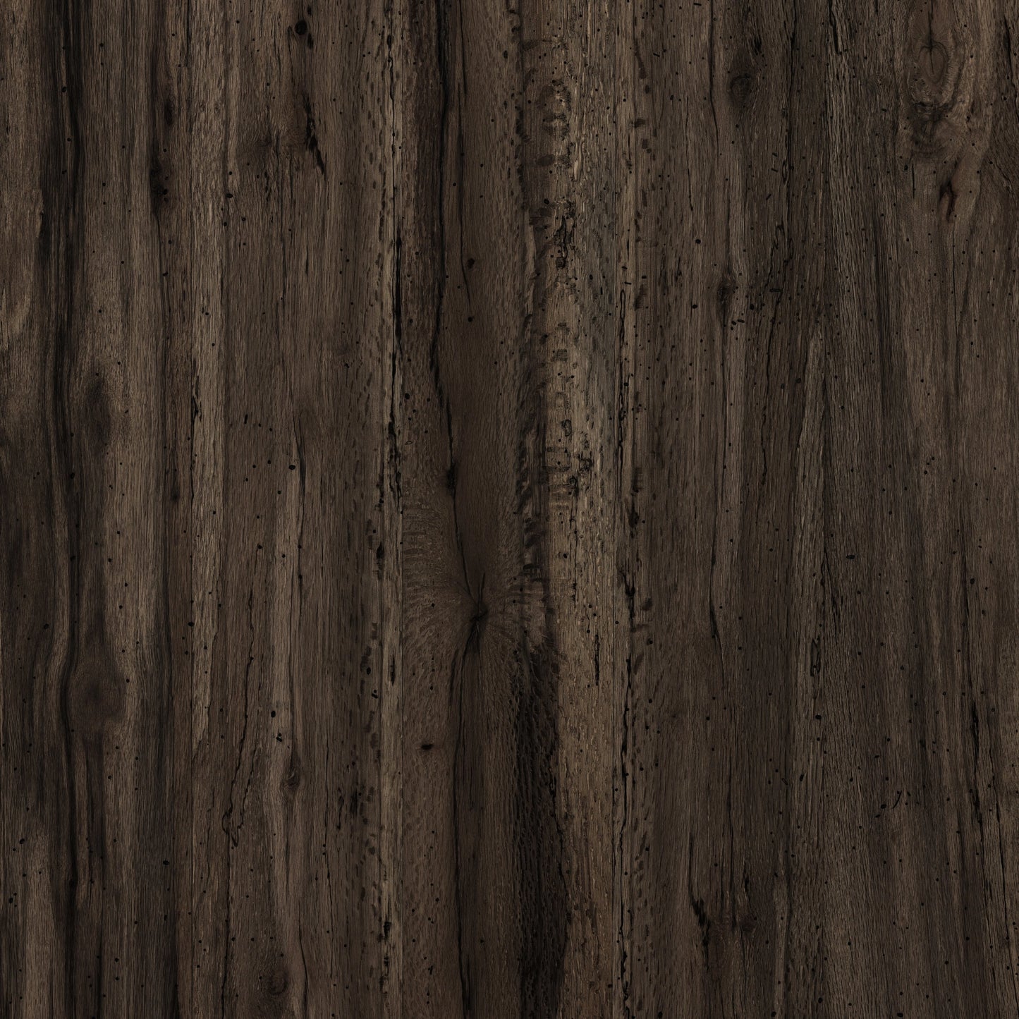005 SI-1976980 | Closeup | Abaso Coffee Table by Four Hands in ebony rustic wormwood oak. Made from thick oak veneer, engineered hardwood in a transitional style.