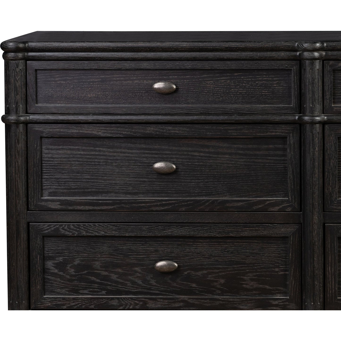 019 SI-2002049 | Additional Silo | Toulouse 9 Drawer Dresser by Four Hands. Made from solid oak, oak veneer, zinc alloy in a modern style.