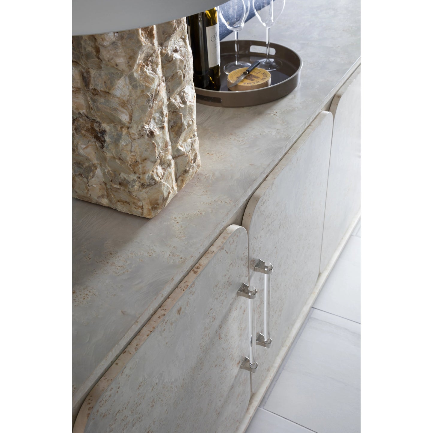 004 SI-2136933 | Closeup | Baronet Media Console by Artistica Home. Made from unique in a modern style.