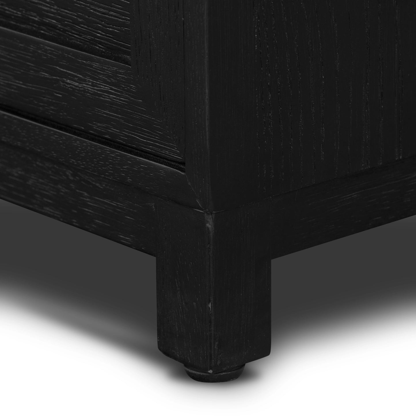 012 SI-2092753 | Additional Silo | Millie Nightstand by Four Hands in drifted matte black veneer, antique pewter, drifted oak. Made from oak veneer, solid parawood, iron in a modern style.
