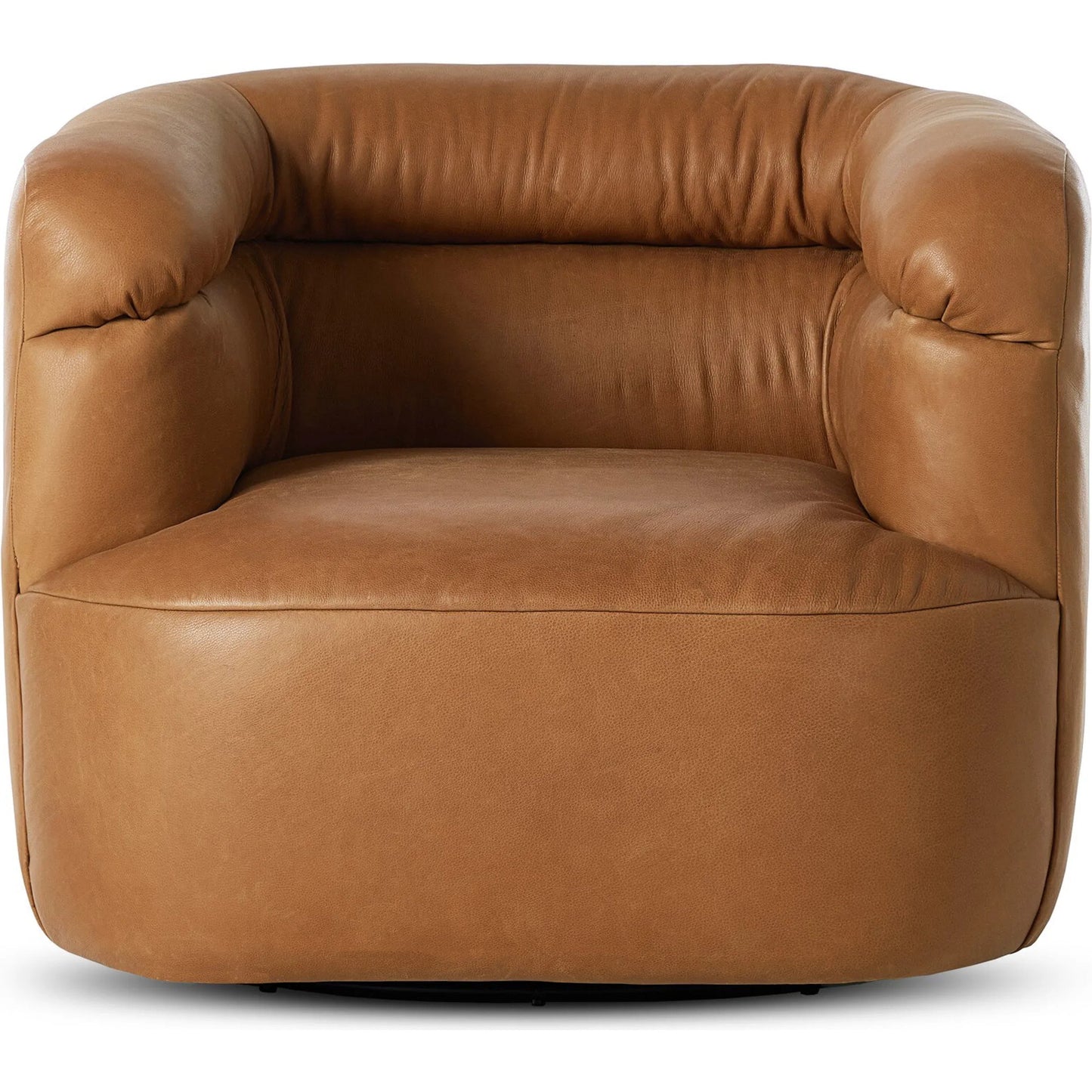 002 SI-2320068 | Additional Silo | Gerrie Swivel Chair by Four Hands in brickhouse butterscotch. Made from top grain leather in a unique style.