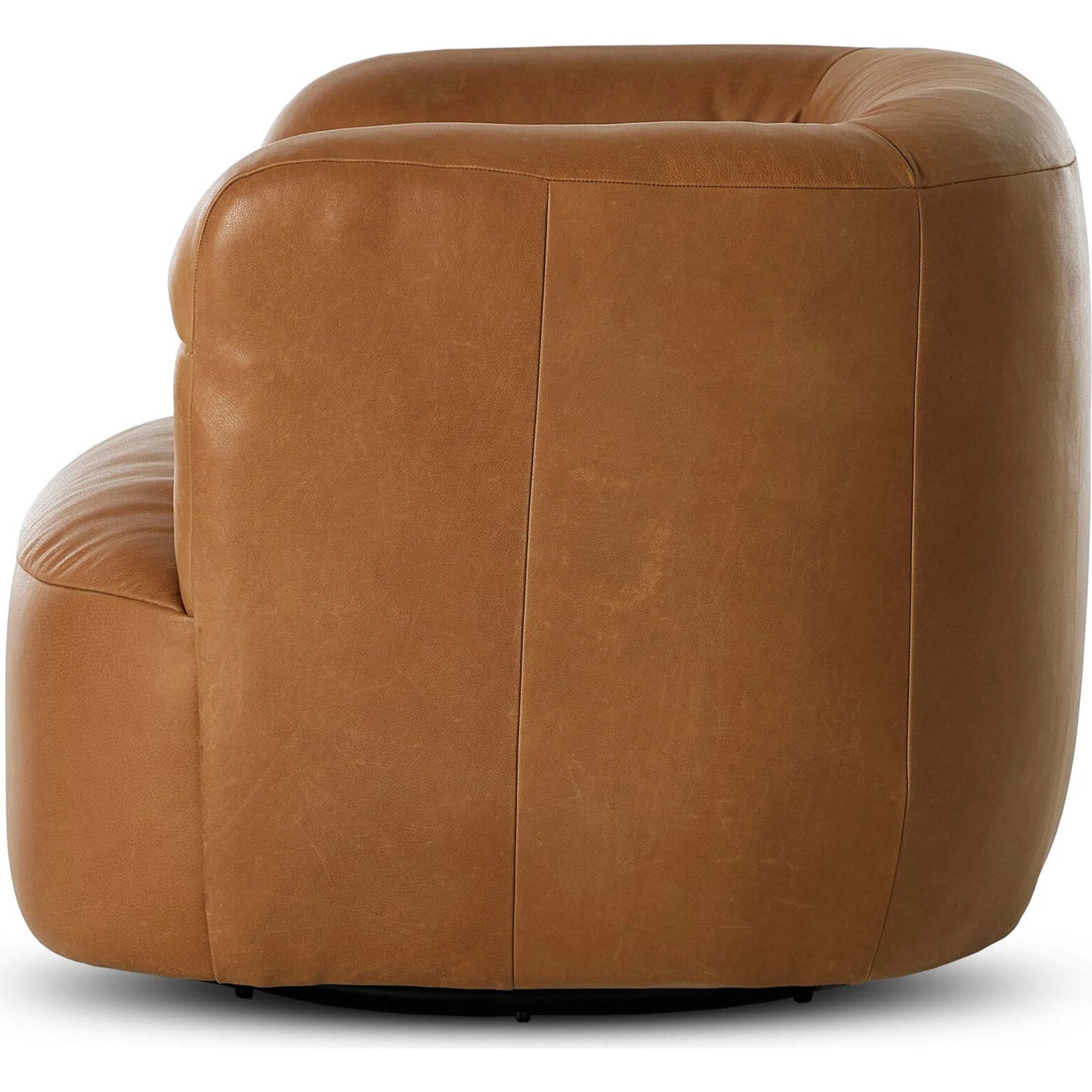 003 SI-2320068 | Additional Silo | Gerrie Swivel Chair by Four Hands in brickhouse butterscotch. Made from top grain leather in a unique style.