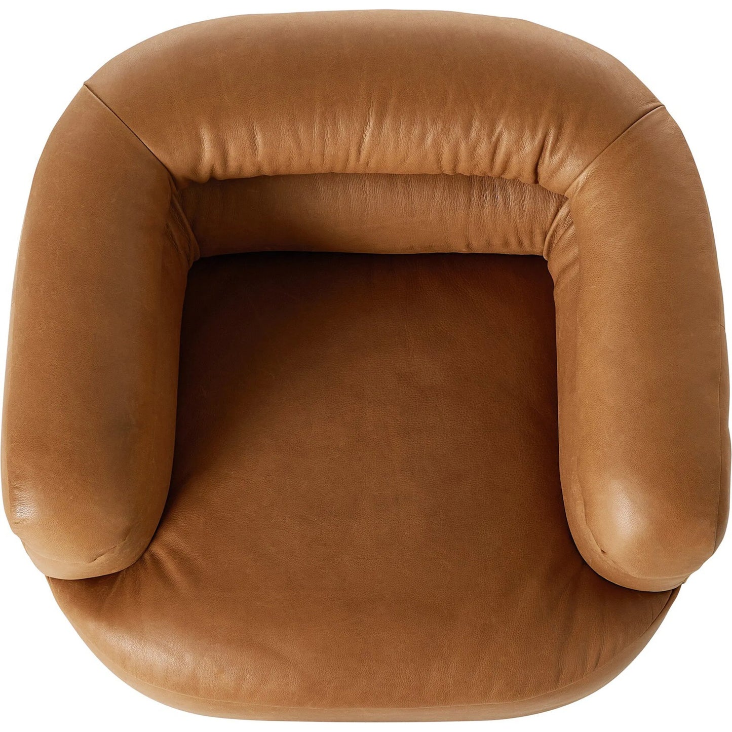 005 SI-2320068 | Additional Silo | Gerrie Swivel Chair by Four Hands in brickhouse butterscotch. Made from top grain leather in a unique style.