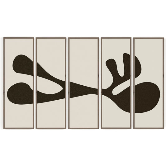 001 SI-2462039,SI-2462040 | Primary Silo | Organic Shape I Set by FH Art Studio by Four Hands. Made from walnut, matte canvas in a eclectic & global style.