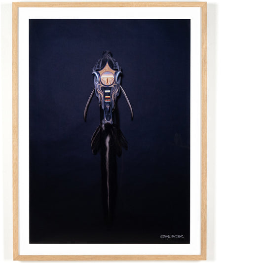 Black Horse Running by Boyd Elder by Four Hands in vertical grain 2.5 white oak, clear acrylic glazing. Made from vertical grain white oak, acrylic glazing in a eclectic & global style.