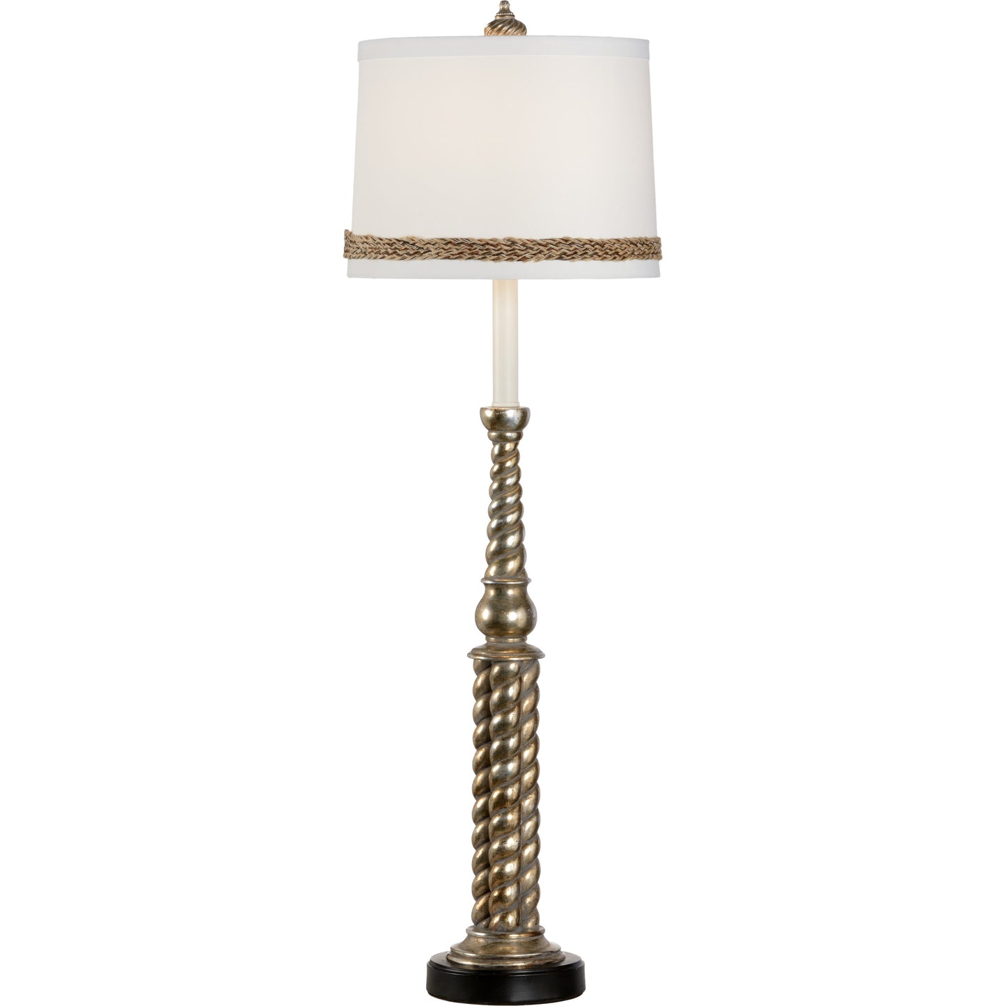 001 SR-386507 | Additional Silo | Swannanoa Lamp by Wildwood in antique silver leaf, black. Made from unique in a traditional style.