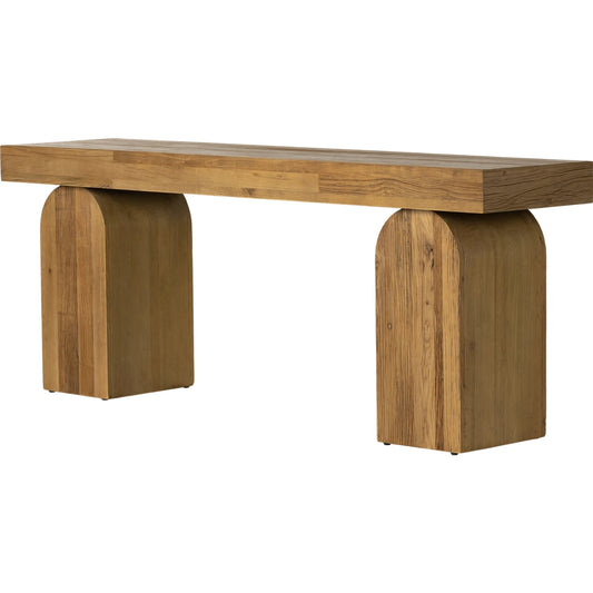 Keane Console Table by Four Hands. Made from solid reclaimed elm, solid nettlewood in a modern style.