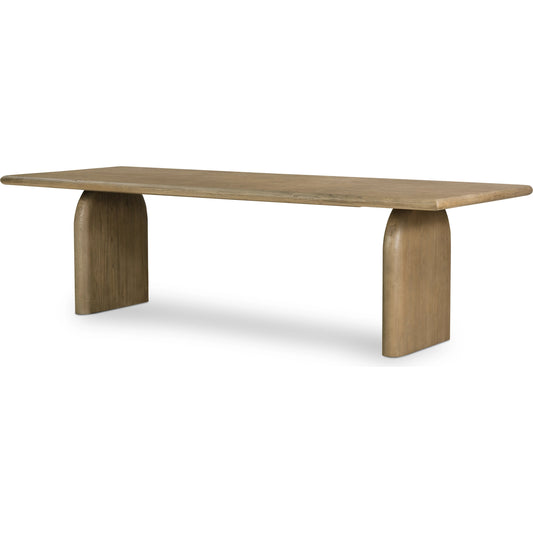 Sorrento Dining Table by Four Hands in aged drift mindi. Made from mindi solid in a eclectic & global style.