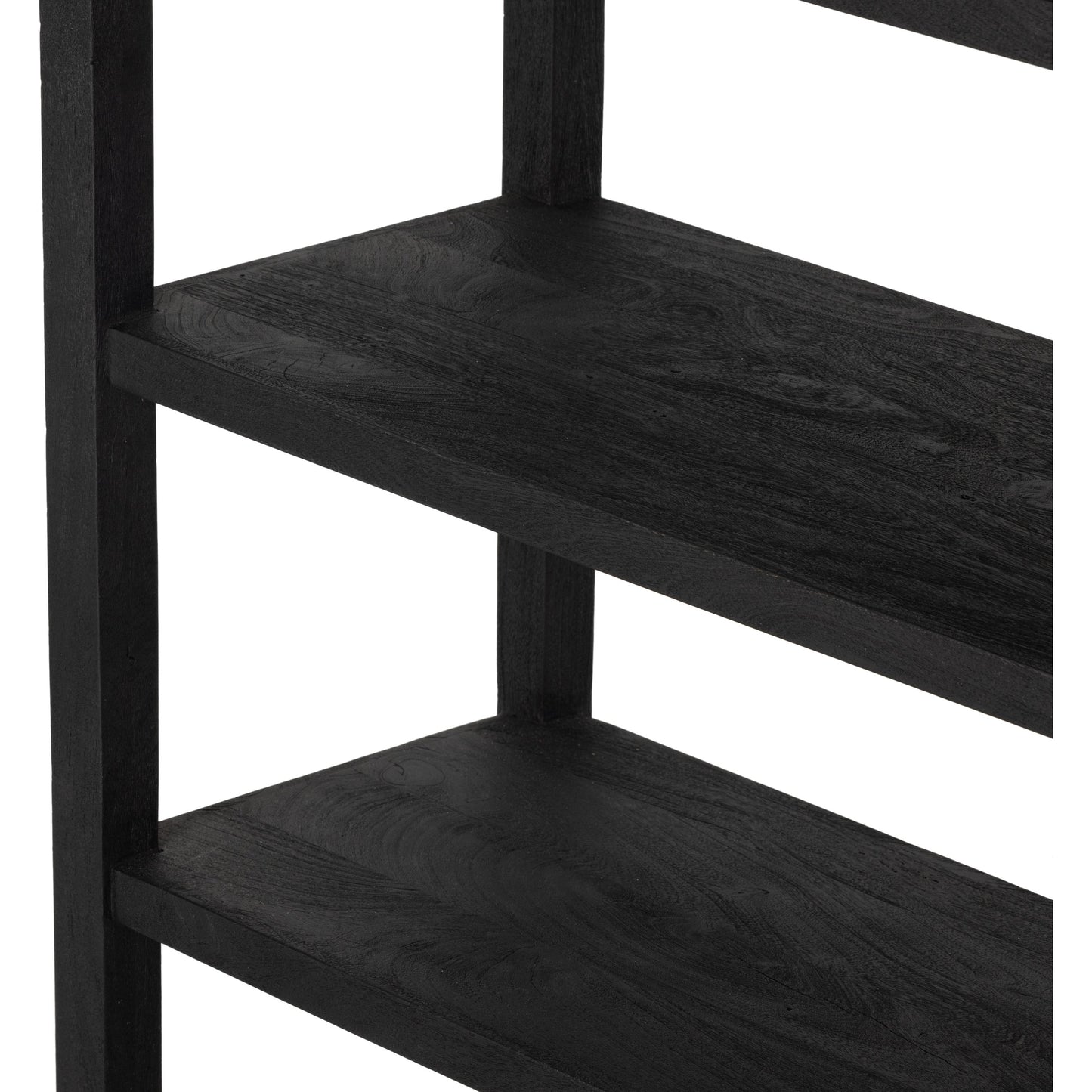 008 SI-1902932 | Additional Silo | Woodmore Bookcase by Four Hands in dark totem, black iron and dark totem. Made from solid mixed reclaimed wood, iron in a transitional style.
