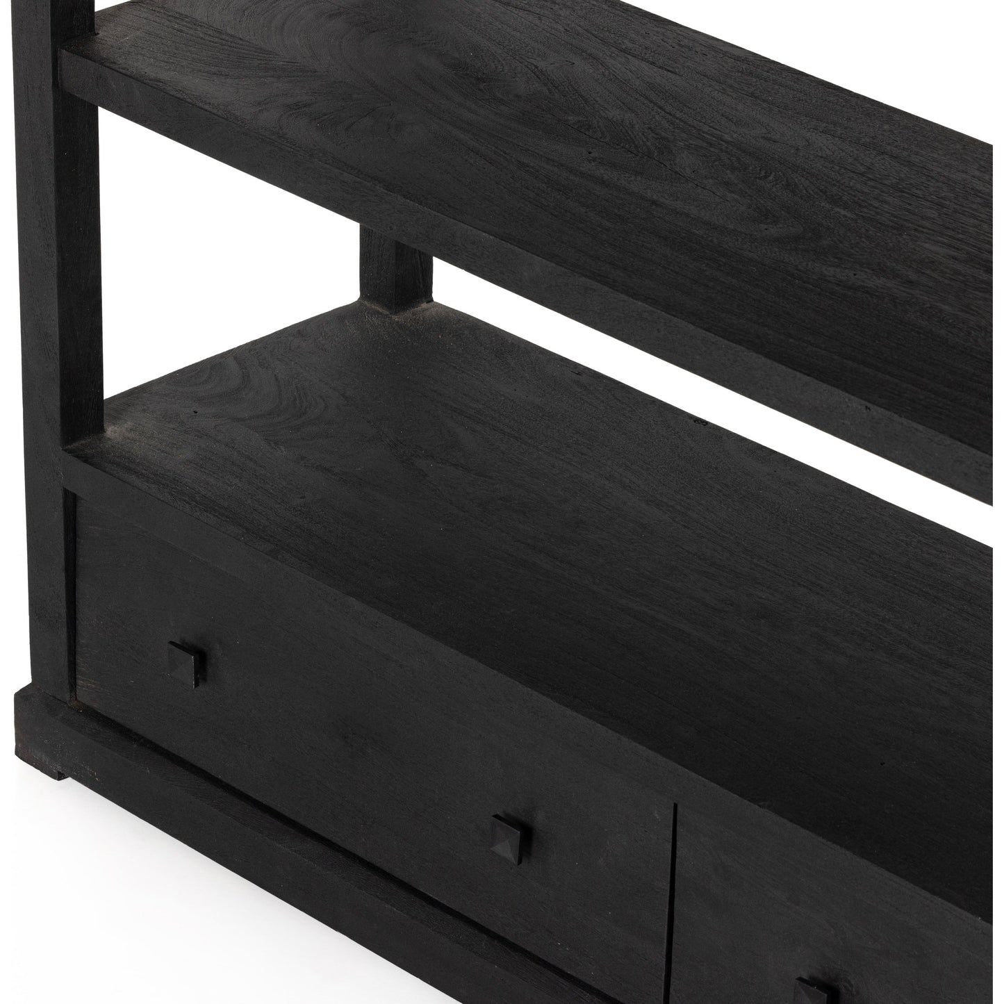 009 SI-1902932 | Additional Silo | Woodmore Bookcase by Four Hands in dark totem, black iron and dark totem. Made from solid mixed reclaimed wood, iron in a transitional style.