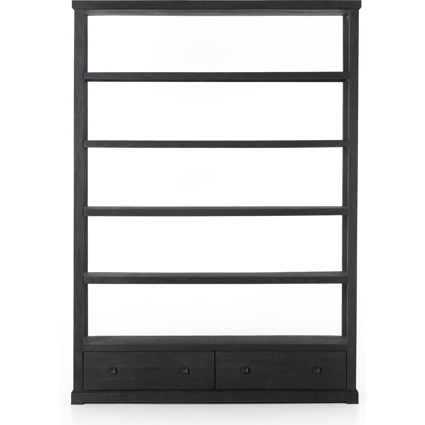 003 SI-1902932 | Additional Silo | Woodmore Bookcase by Four Hands in dark totem, black iron and dark totem. Made from solid mixed reclaimed wood, iron in a transitional style.