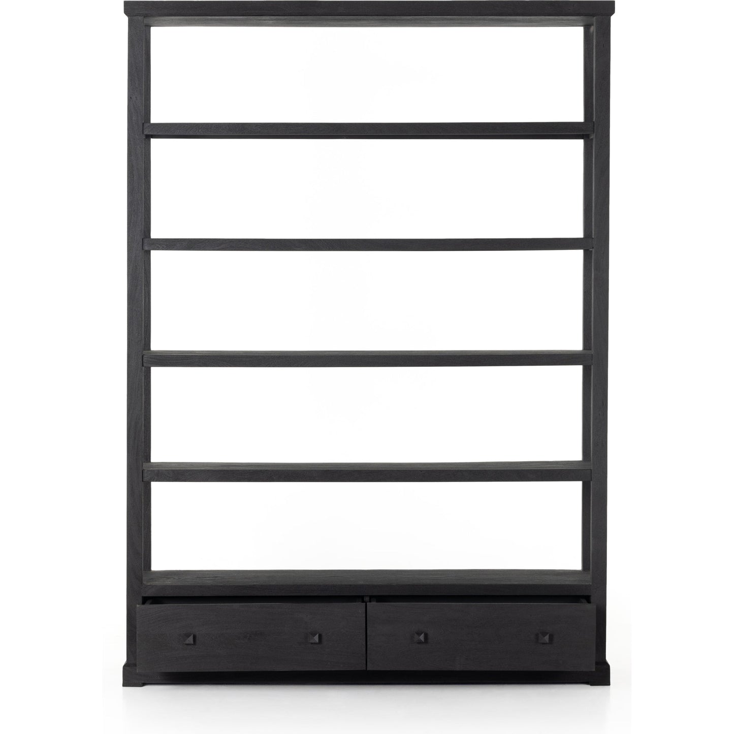 004 SI-1902932 | Additional Silo | Woodmore Bookcase by Four Hands in dark totem, black iron and dark totem. Made from solid mixed reclaimed wood, iron in a transitional style.