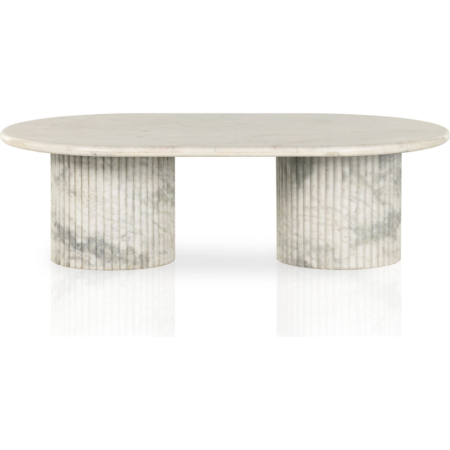 003 SI-1977645 | Additional Silo | Oranda Coffee Table by Four Hands in polished white marble. Made from solid marble, engineered hardwood in a modern style.