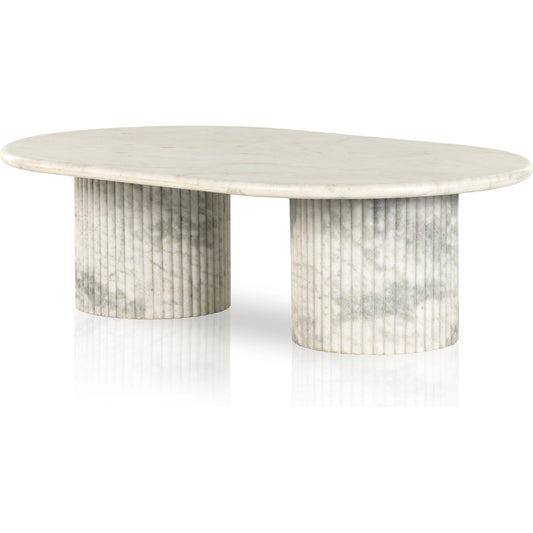 Oranda Coffee Table by Four Hands. Made from solid marble, engineered hardwood in a modern style.