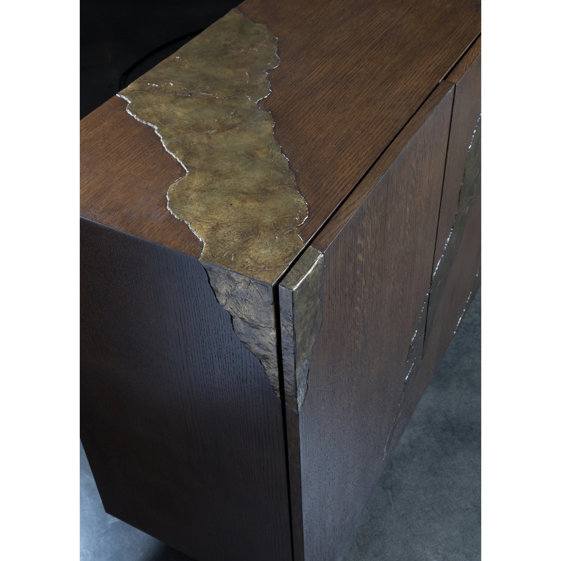 Contango Media Console by Artistica Home in dark brown. Made from unique in a modern style.