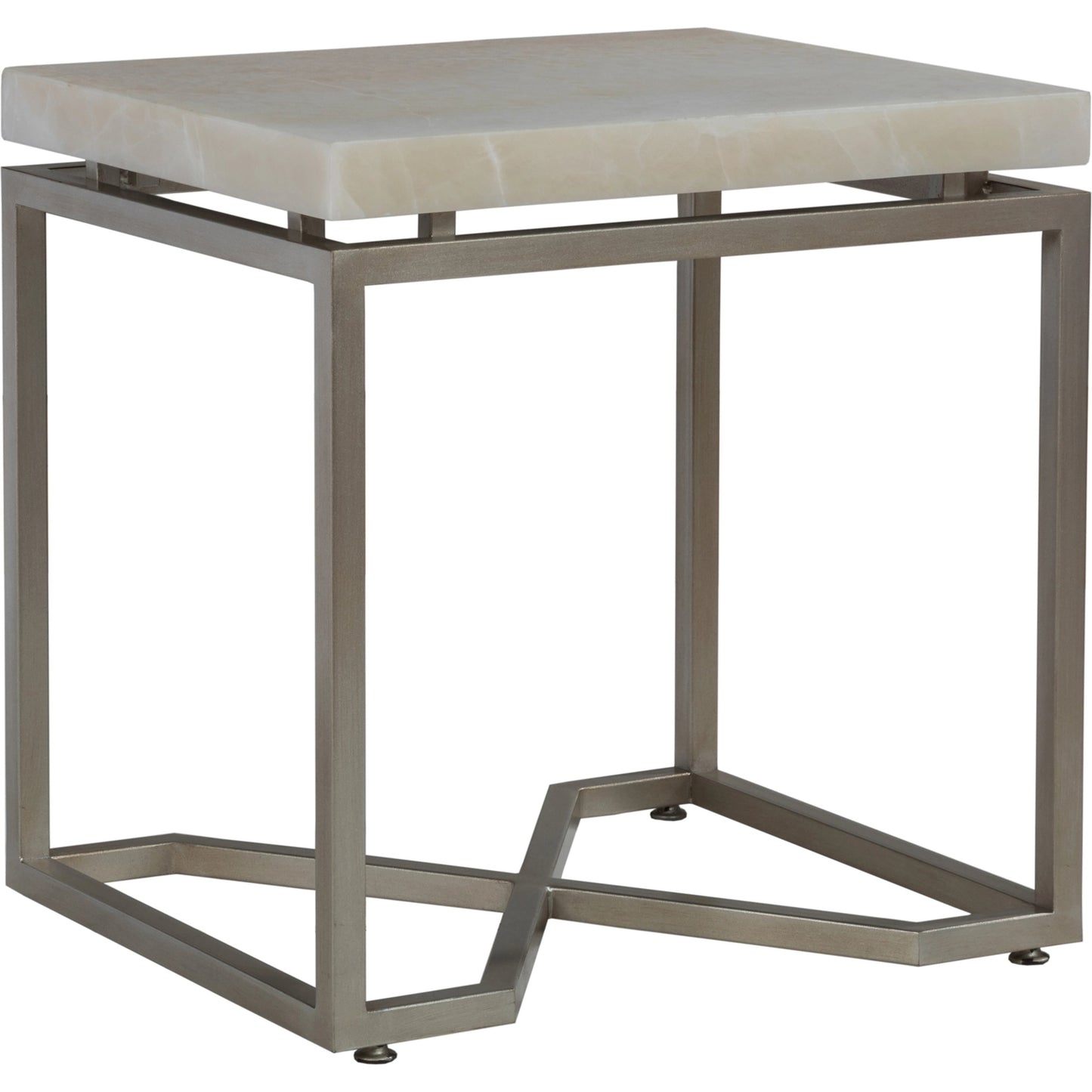 001 SI-2136950 | Primary Silo | Vara Rectangular End Table by Artistica Home in champagne silver leaf. Made from unique in a modern style.