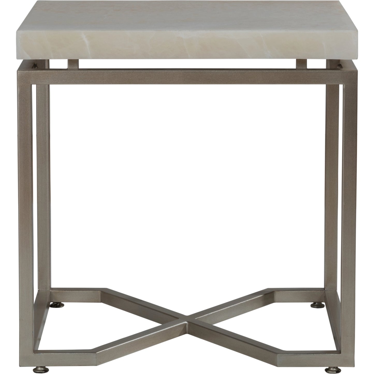 002 SI-2136950 | Primary Silo | Vara Rectangular End Table by Artistica Home in champagne silver leaf. Made from unique in a modern style.