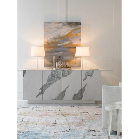 Contago White Media Console by Artistica Home in ivory. Made from unique in a modern style.