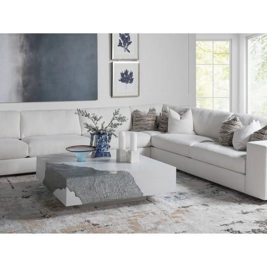 Contago White Square Cocktail Table by Artistica Home in ivory. Made from unique in a modern style.