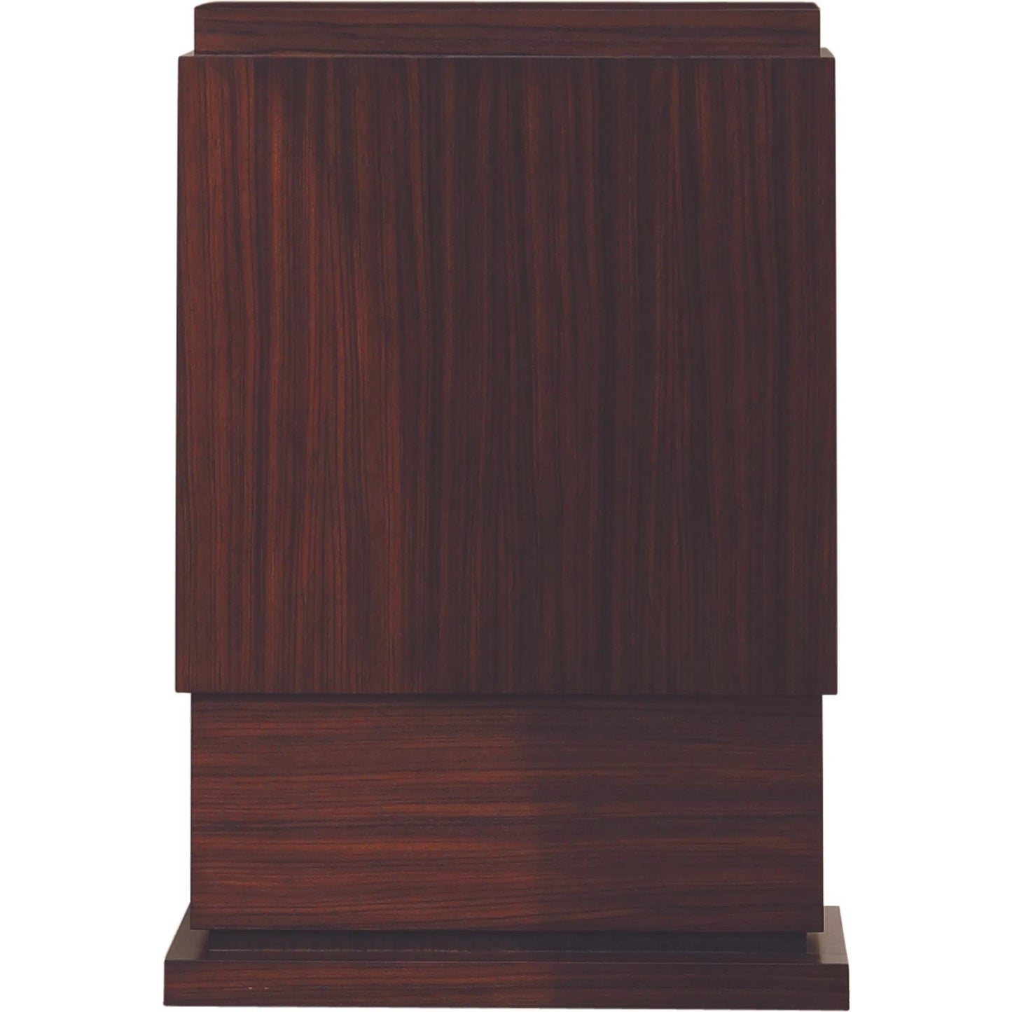 002 SR-702331 | Additional Silo | Wide Skyscraper Pedestal by Global Views in dark walnut, satin lacquer, zebra. Made from birch, mdf in a transitional style.
