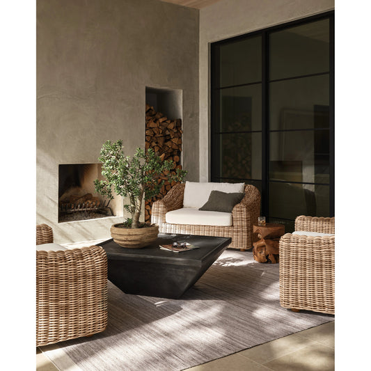 Drake Outdoor Coffee Table by Four Hands. Made from aluminum in a modern style.