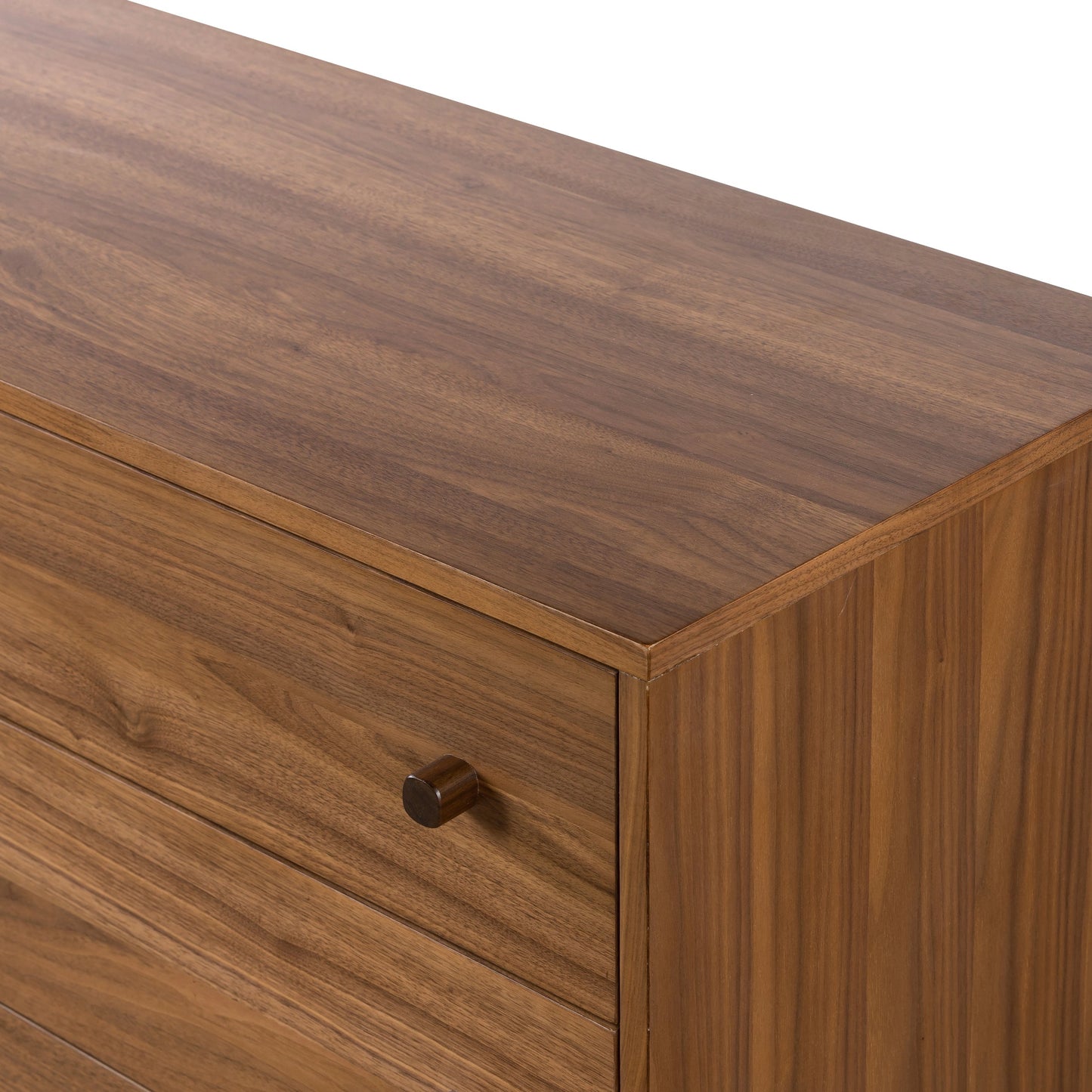 008 SI-2074081 | Additional Silo | Arturo 6 Drawer Dresser by Four Hands in natural walnut. Made from walnut veneer, solid walnut in a modern style.