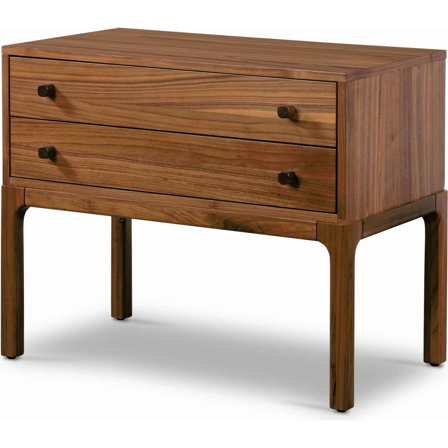 001 SI-2074088 | Primary Silo | Arturo Nightstand by Four Hands in natural walnut. Made from walnut veneer, solid walnut in a modern style.