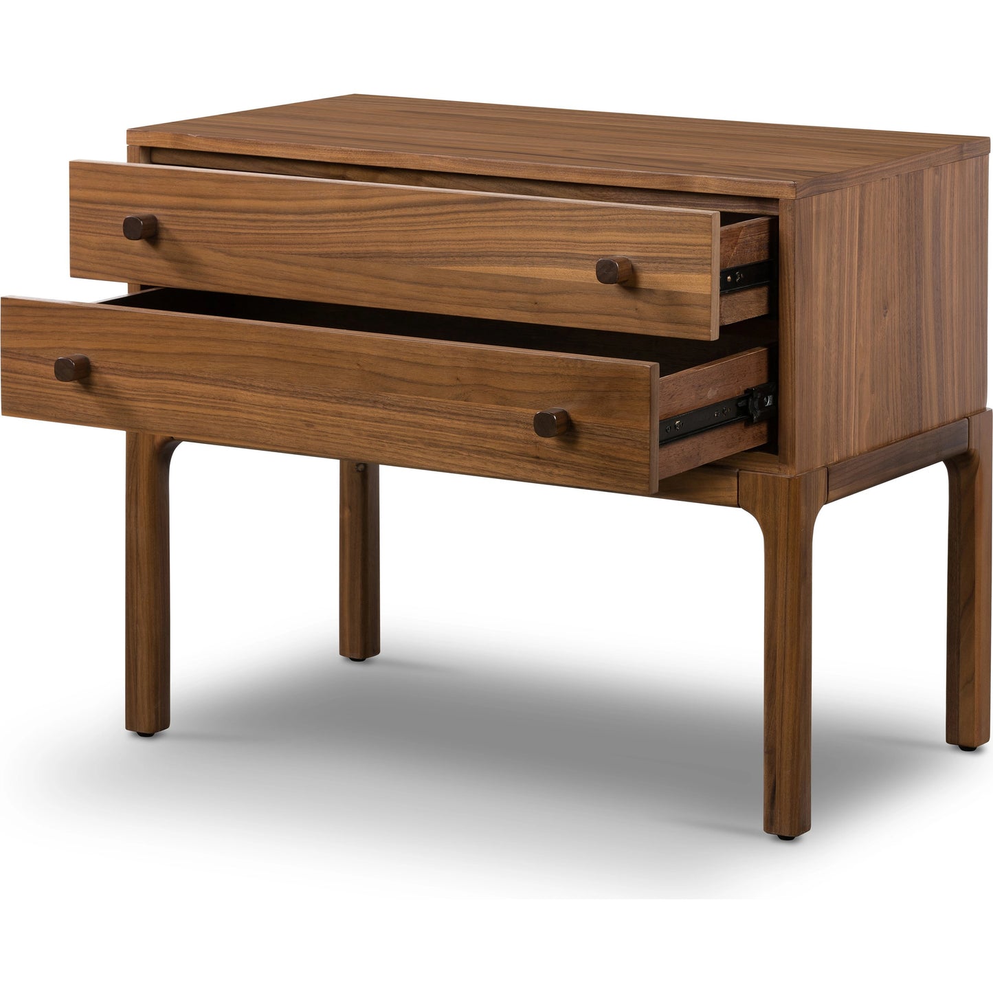 003 SI-2074088 | Additional Silo | Arturo Nightstand by Four Hands in natural walnut. Made from walnut veneer, solid walnut in a modern style.