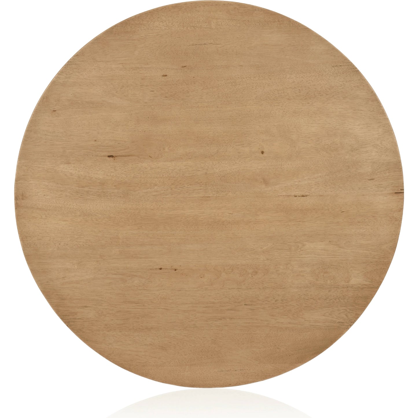 014 SI-1980579 | Additional Silo | Mesa Large Round Coffee Table by Four Hands in light brushed parawood. Made from solid parawood, iron in a modern style.
