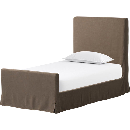192 SI-2531610 | Primary Silo | Daphne Slipcover Bed by Four Hands. Made from 61% polyester, 31% viscose (rayon), 8% flax/linen, solid parawood in a modern style.