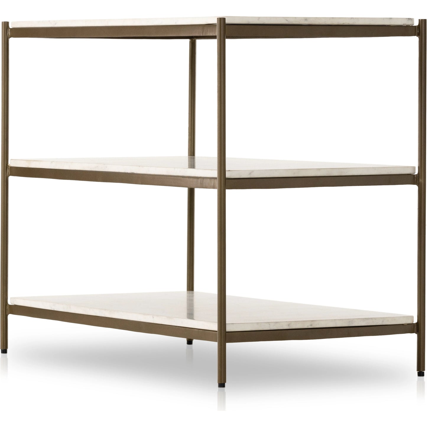 008 SI-1980375 | Additional Silo | Felix Large Nightstand by Four Hands. Made from iron, solid marble in a modern style.