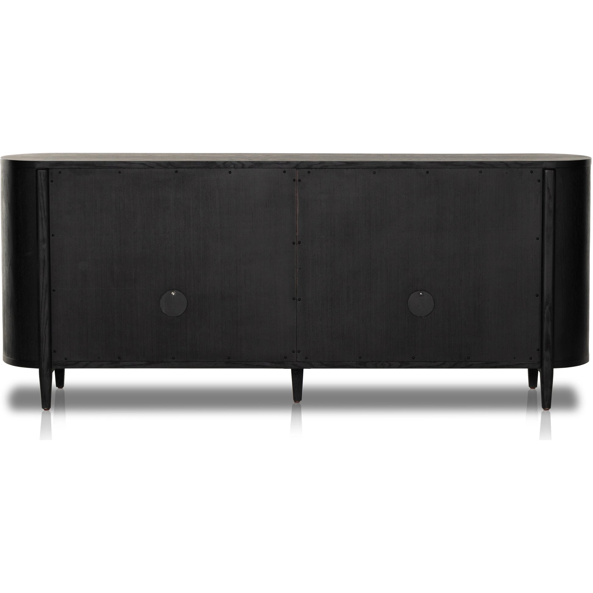 Tolle Sideboard by Four Hands in drifted matte black, drifted oak. Made from solid oak, tempered glass, oak veneer in a modern style.