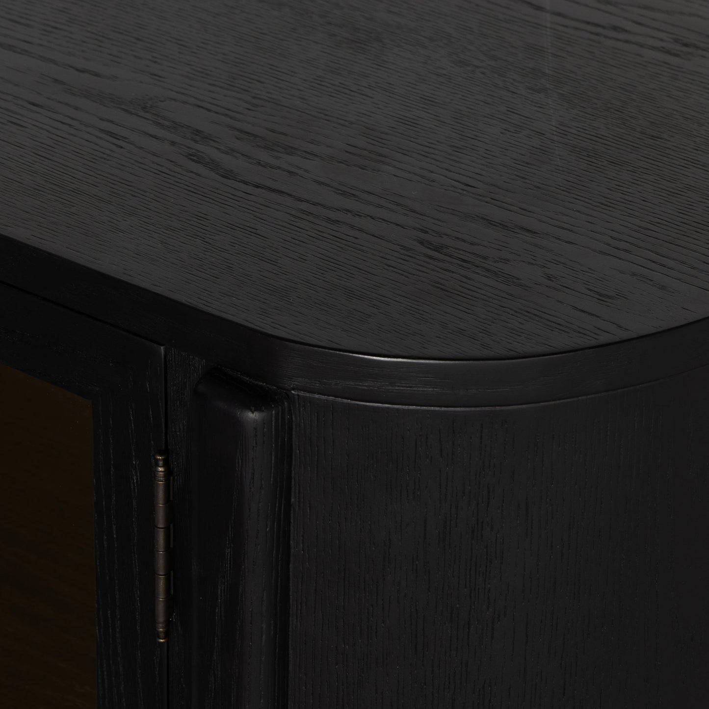 006 SI-1977861 | Additional Silo | Tolle Sideboard by Four Hands in drifted matte black, drifted oak. Made from solid oak, tempered glass, oak veneer in a modern style.