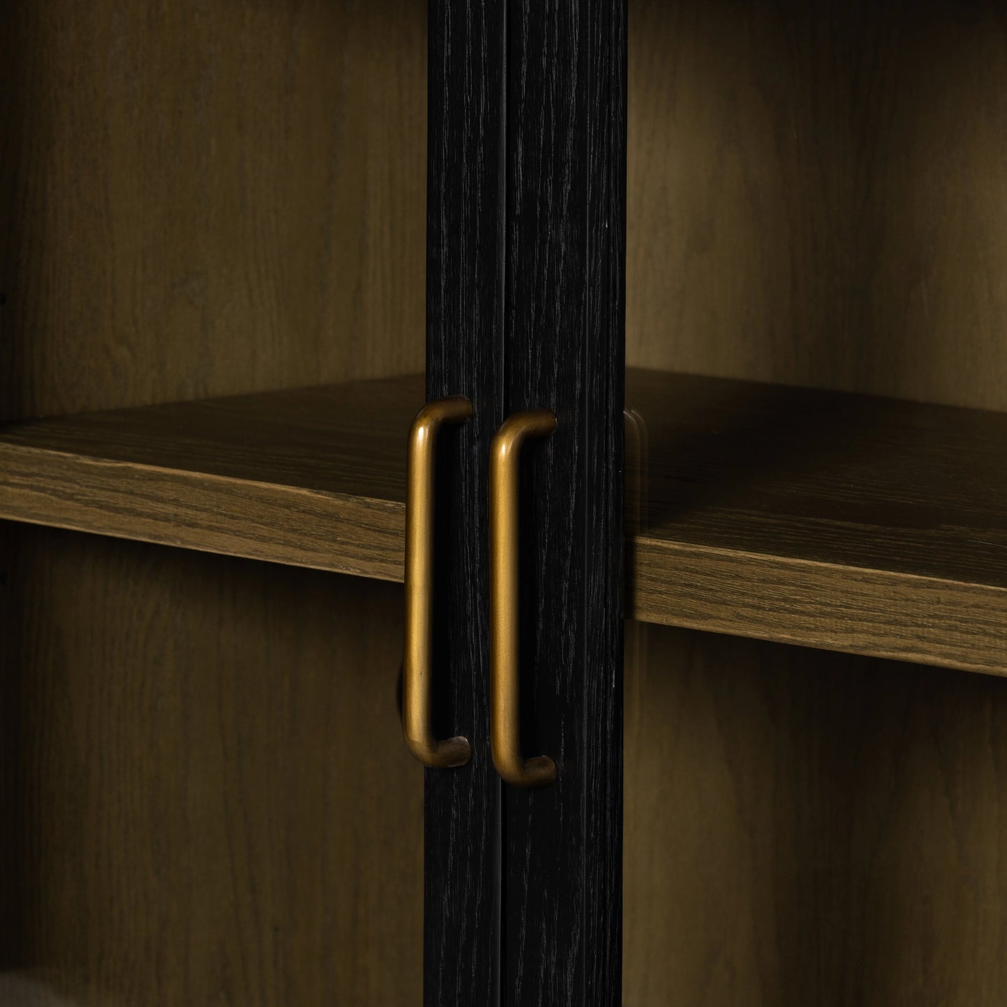 010 SI-1977861 | Additional Silo | Tolle Sideboard by Four Hands in drifted matte black, drifted oak. Made from solid oak, tempered glass, oak veneer in a modern style.