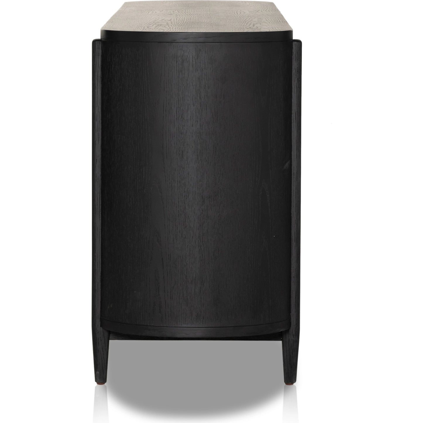 007 SI-1977861 | Additional Silo | Tolle Sideboard by Four Hands in drifted matte black, drifted oak. Made from solid oak, tempered glass, oak veneer in a modern style.