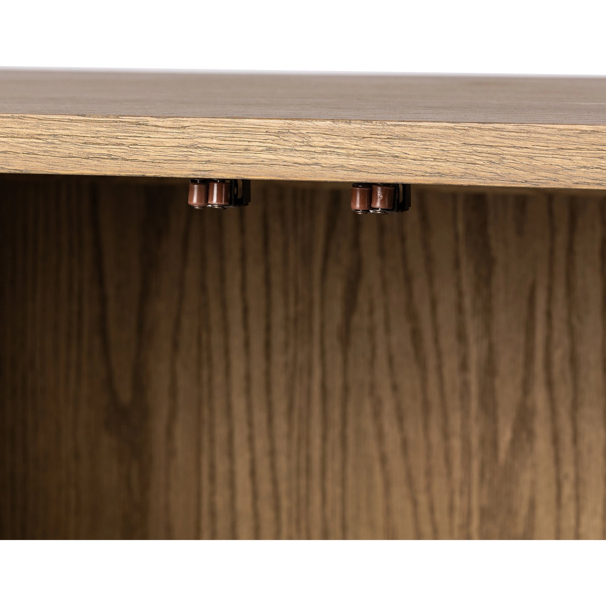Tolle Sideboard by Four Hands in drifted matte black, drifted oak. Made from solid oak, tempered glass, oak veneer in a modern style.