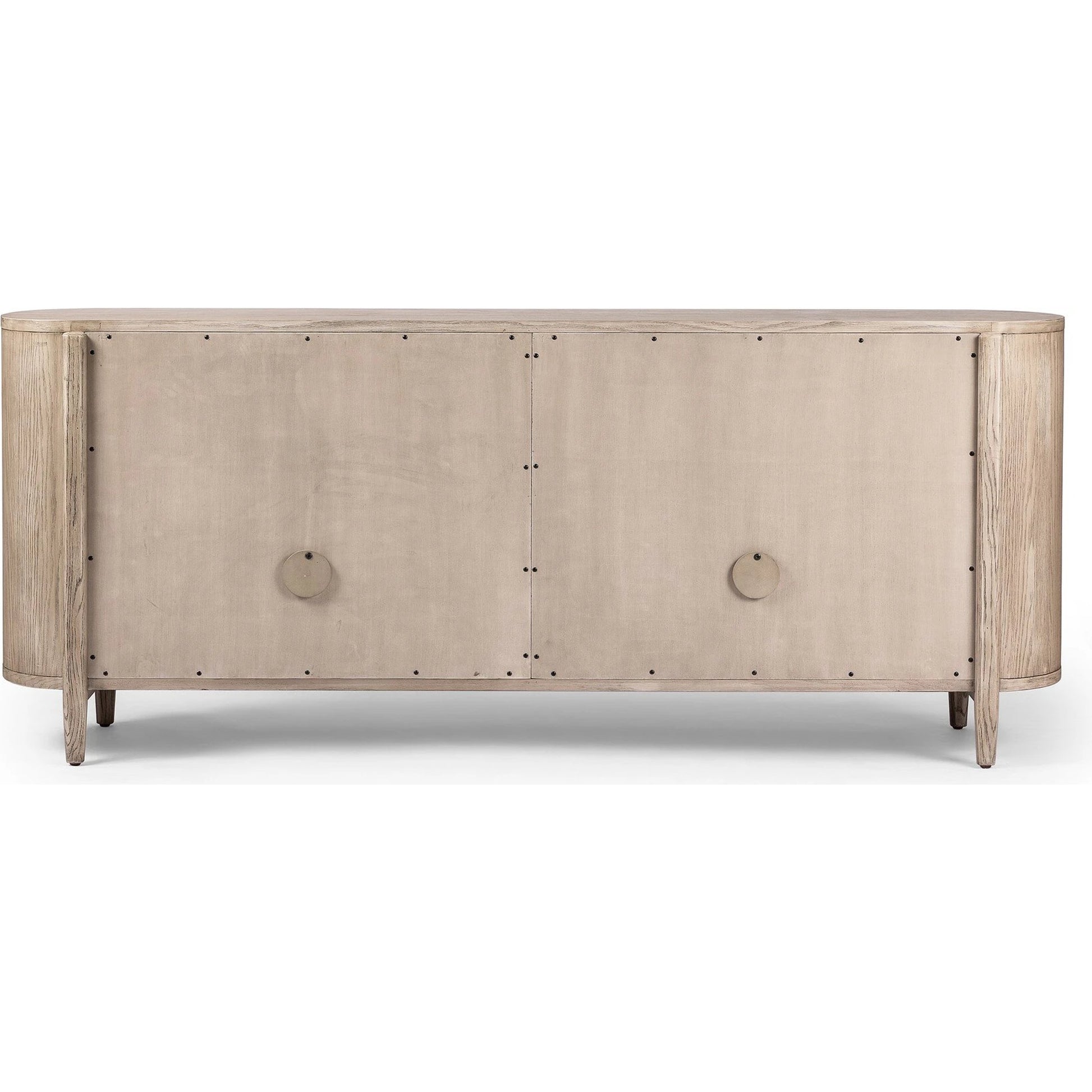 Tolle Sideboard by Four Hands in drifted matte black, drifted oak. Made from solid oak, tempered glass, oak veneer in a modern style.