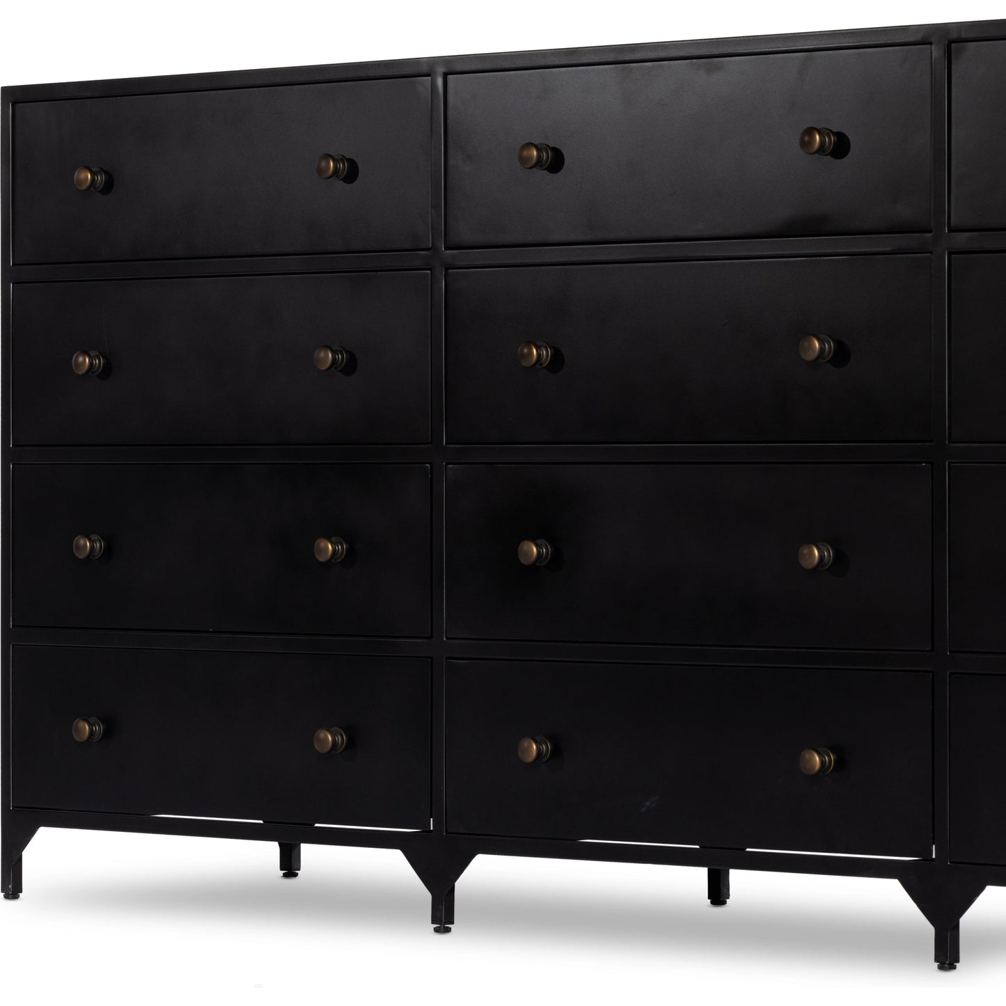 010 SI-1977081 | Additional Silo | Belmont 12 Drawer Dresser by Four Hands in black. Made from iron in a modern style.