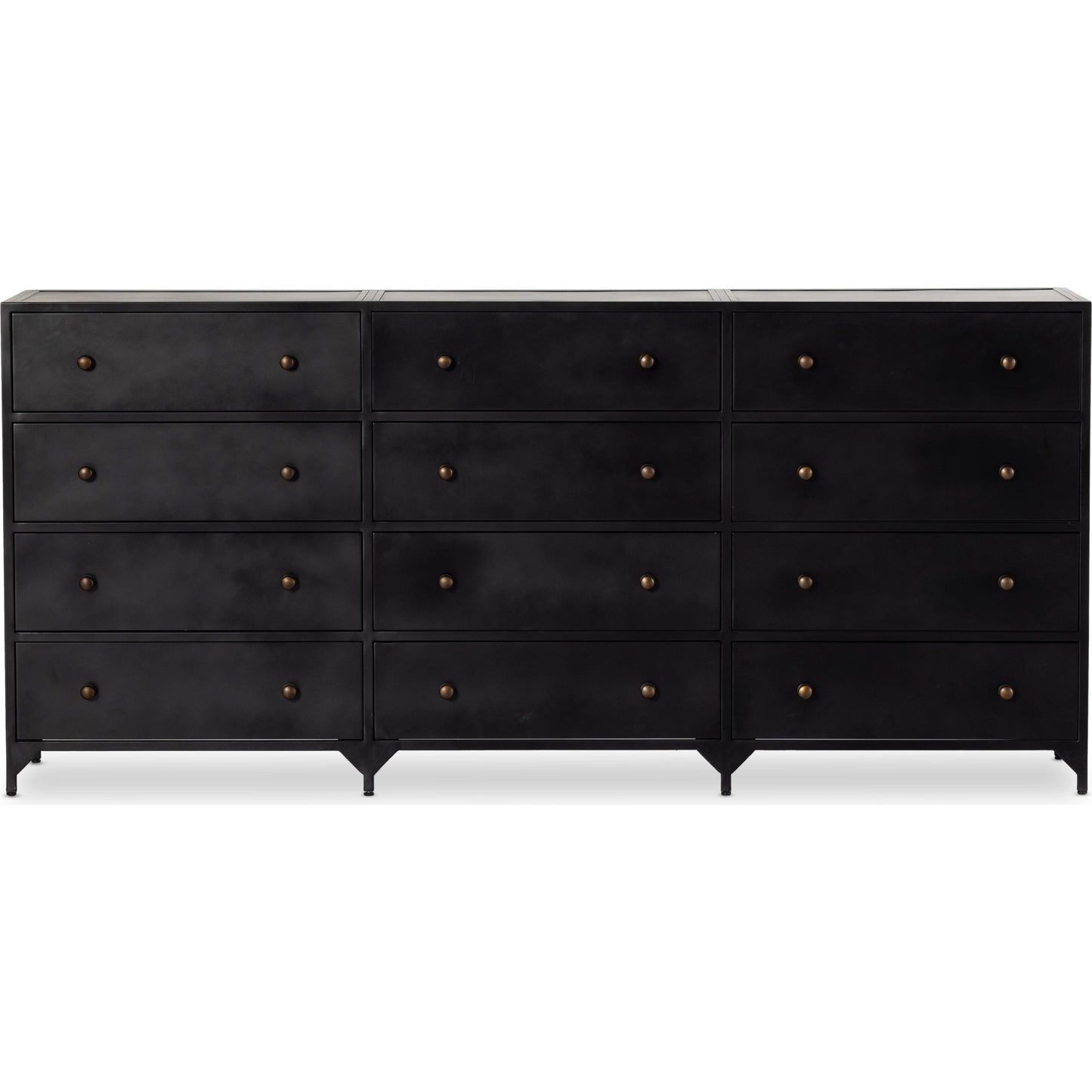 003 SI-1977081 | Additional Silo | Belmont 12 Drawer Dresser by Four Hands in black. Made from iron in a modern style.