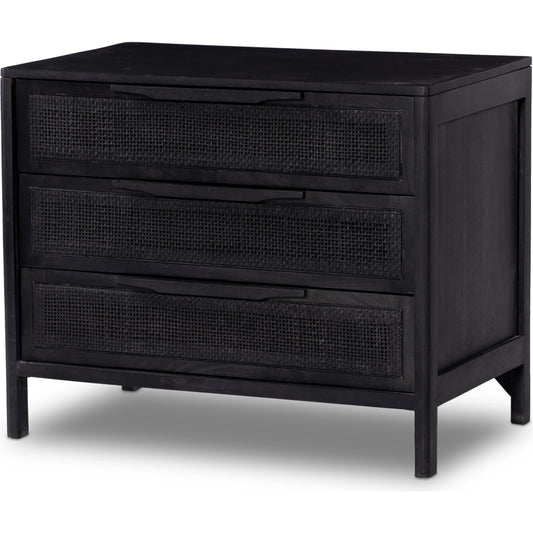 Sydney Large Nightstand by Four Hands. Made from solid mango, cane in a modern style.