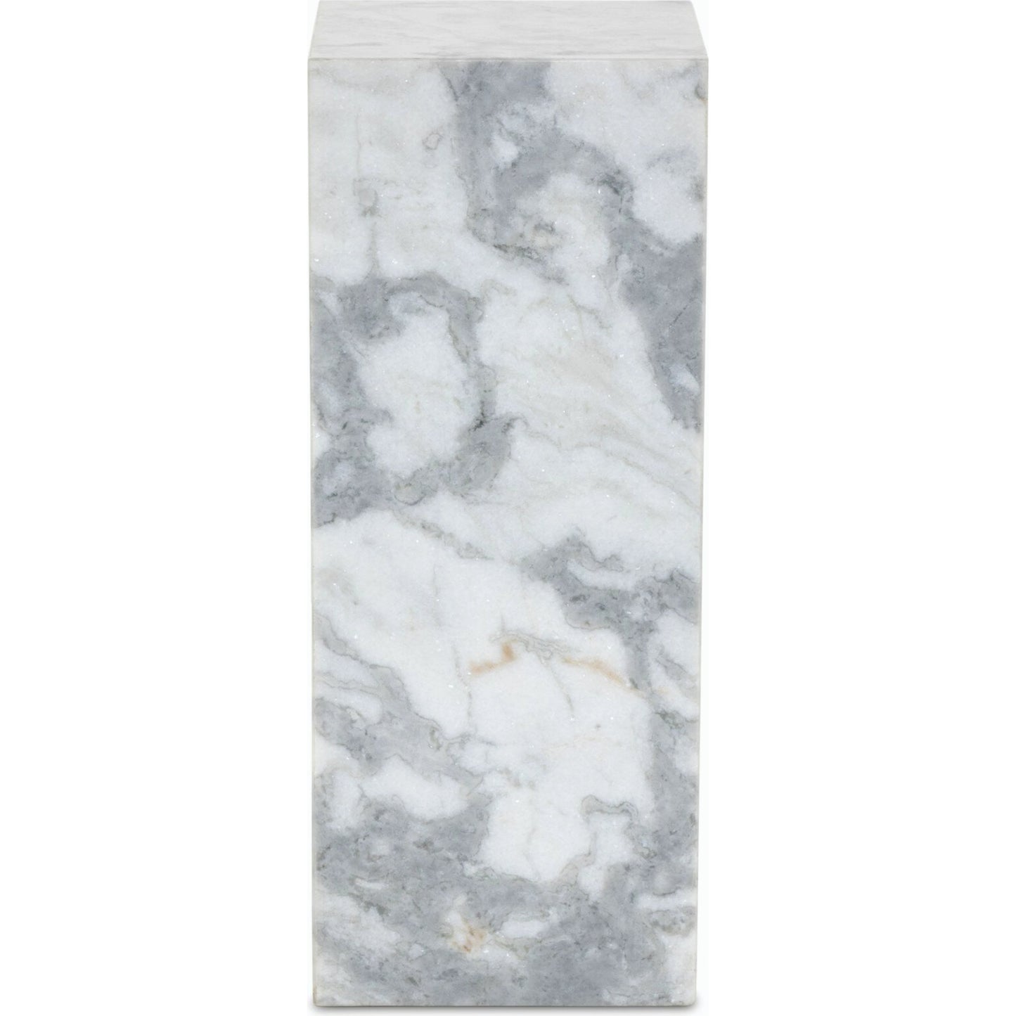 006 SI-2158314 | Additional Silo | Modern Marble Pedestal by Four Hands in white, grey speckled marble. Made from solid marble, engineered hardwood in a modern style.