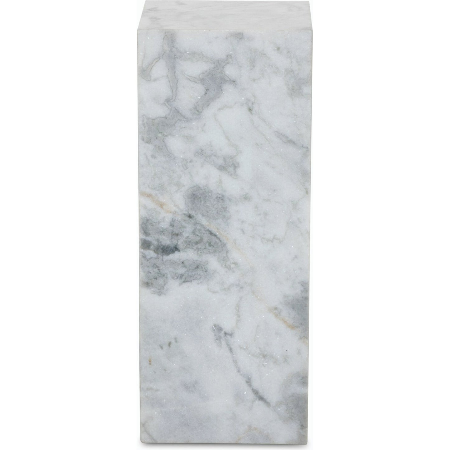 007 SI-2158314 | Additional Silo | Modern Marble Pedestal by Four Hands in white, grey speckled marble. Made from solid marble, engineered hardwood in a modern style.