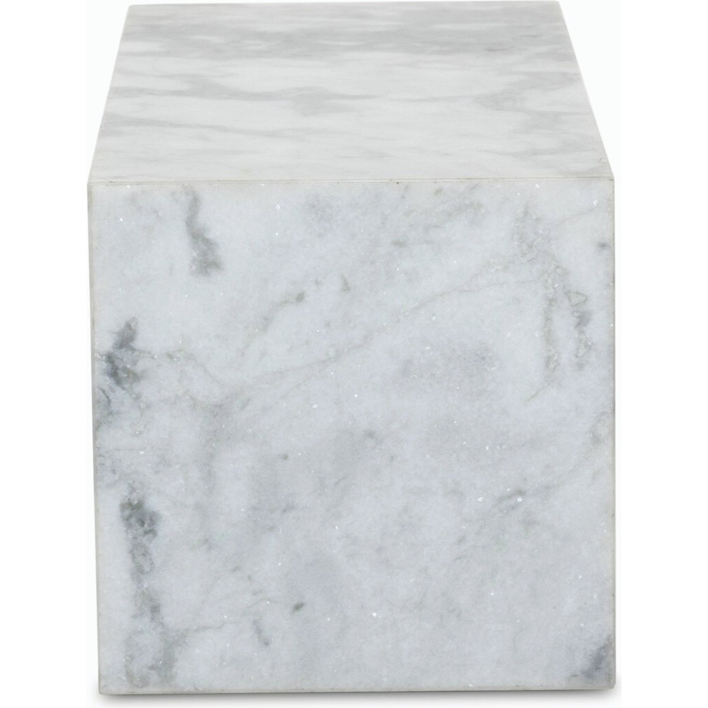 008 SI-2158314 | Additional Silo | Modern Marble Pedestal by Four Hands in white, grey speckled marble. Made from solid marble, engineered hardwood in a modern style.