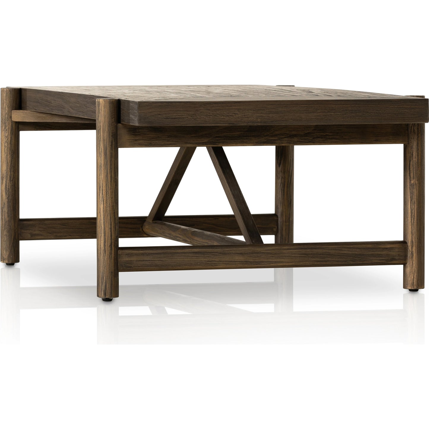 002 SI-1977341 | Additional Silo | Goldthwaite Coffee Table by Four Hands in sienna brown. Made from solid pine, poplar plywood in a modern style.