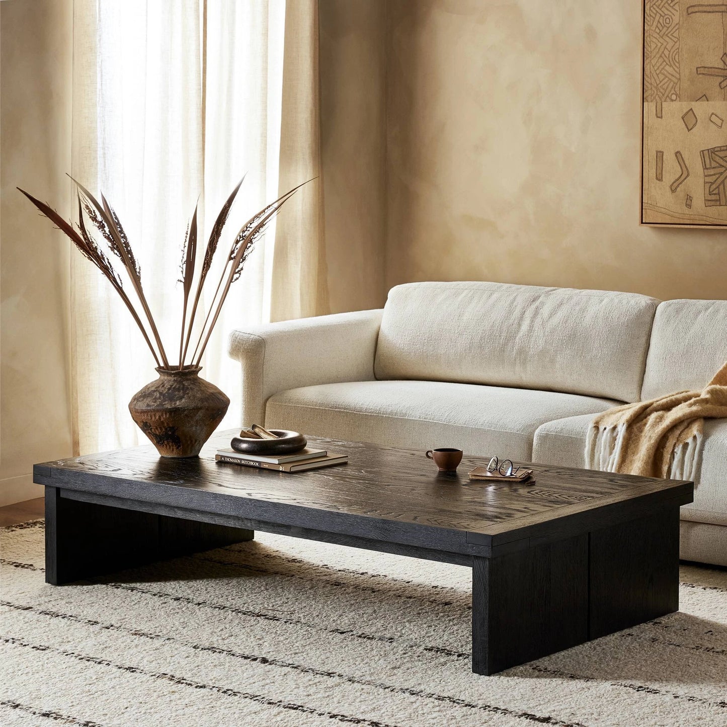021 SI-2137684 | Lifestyle | Warby Coffee Table by Four Hands. Made from unique in a modern style.
